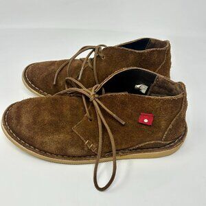 OLIBERTE Chukka Nubuck Leather Grunge Ankle Boots Women Size US 5.5-6 / EU 37